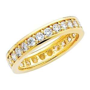   shape CZ Cubic Zirconia Eternity Ring Band   size 6 The World Jewelry
