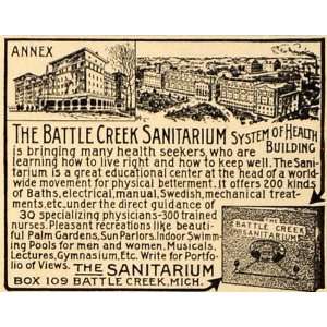  1913 Ad Battle Creek Michigan Sanitarium Resort Health 