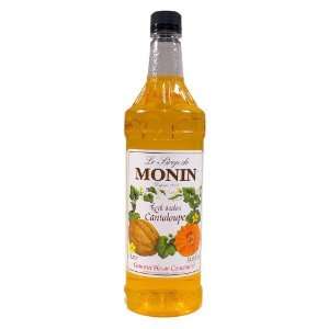 Monin Flavored Syrup, Rock Melon Cantaloupe, 33.8 Ounce Plastic Bottle 