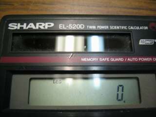 Sharp EL 520D Twin Powered Scientific Calculator  