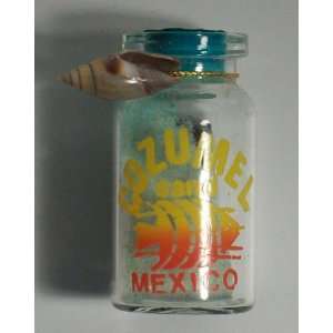  Cozumel Sand Mexico Glass Bottle Magnet
