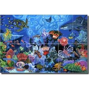   Tile Mural 36 x 24   Gulf Reef by Fernando Agudelo