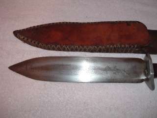 Huge Vintage Bowie Knife Double Edge Handmade  