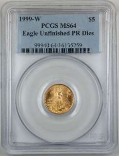 1999 W $5 American Gold Eagle, PCGS MS 64 Emergency Issue  