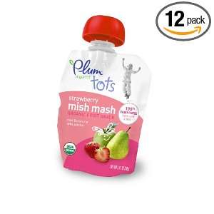 Plum Organics Tots Mish Mash Strawberry, 3.17 Ounce Pouches (Pack of 