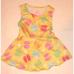   12 18 24 Months 2 piece Babydoll Swimwear Yellow w/Sandals Baby