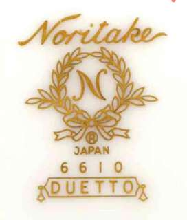 Noritake Duetto pattern (6610) White Dinner Plate  