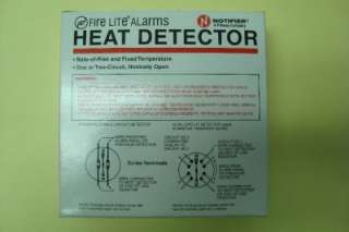 Notifier Fire Lite Alarms 603 HD 603 Heat Detector NEW  