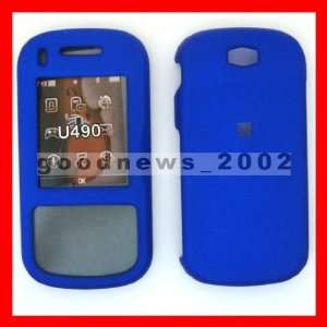 SAMSUNG TRANCE U490 RUBBERIZED PHONE COVER CASE BLUE 
