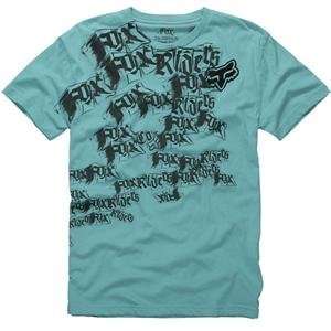  Fox Racing Fall Out T Shirt   Large/Teal Automotive
