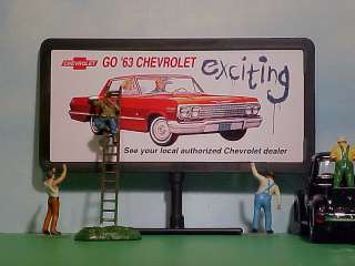 1963 Chevrolet Impala 4 Door Ht Billboard O Train 1/43  
