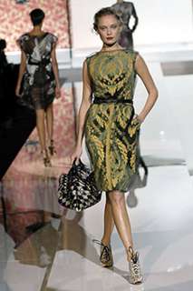 6495 Dolce Gabbana Dress Runway Brocade 40 6 S #00035F  