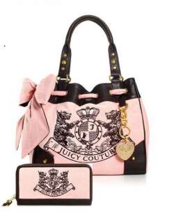 NWT JUICY COUTURE Pink Scottie Daydreamer Bag w/ Wallet  