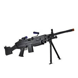 M249 240 FPS Spring Airsoft MKII SAW Machine Gun w/Bipod, Goggles 