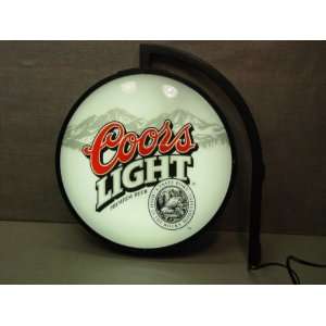  Coors Lighted Electric Florescent Sign & Steel Bracket 