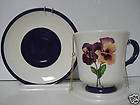 Gorgeous Clarence Sweet Pansy Tea Cup And Saucer  