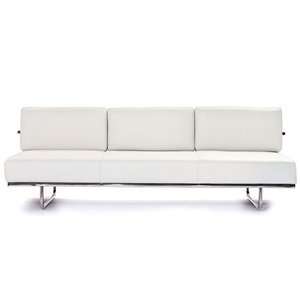  Le Corbusier Style LC5 Sofa in Genuine White Leather