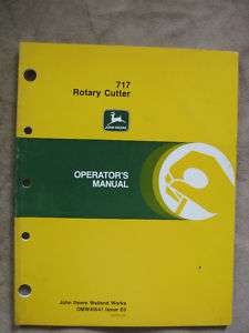 John Deere 717 rotary Cutter operators manual JDE0  