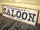 wood saloon sign  