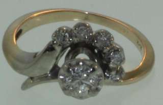 14k yellow gold vintage .32 ct diamond engagement ring  