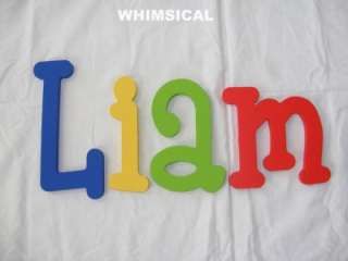   Custom Wooden Painted Nursery Letters Child Wood Wall Baby Name  