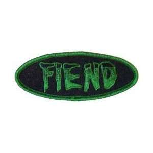 Creepy Zombie Dead Horror Gothic Iron on Patch   Fiend Oval Name Tag 