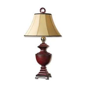   Uttermost Akemi Crackled Deep Red Table Lamp