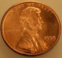 Lincoln Cent 1995 P Uncirculated Red BU Penny US Coins  