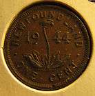 1944 c one cents newfoundland very nice coin