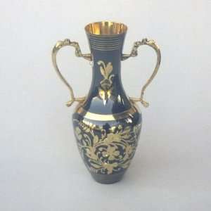  Solid Brass 9 Classical Vase with Floral Design