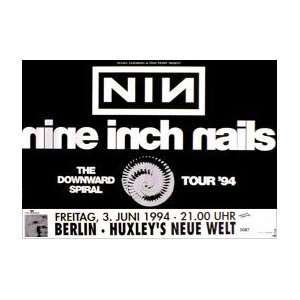  NINE INCH NAILS Downward Spiral Tour 1994 Music Poster 