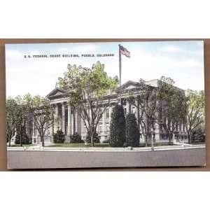  Postcard Vintage US Federal Court Building Pueblo Colorado 