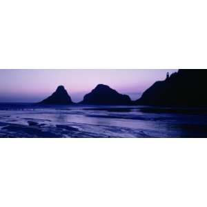  Silhouette of Rock Formations at Dusk, Devils Elbow State 