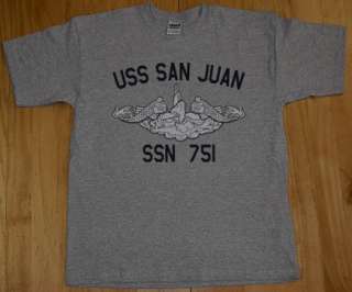 US Navy USS San Juan SSN 751 Submarine T Shirt  