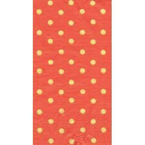  Caspari Set of 2 Dots Paper Guest Towel Package, Orange 