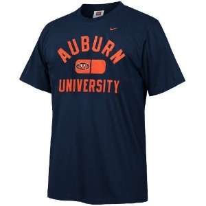  Nike Auburn Tigers Navy Blue College Athletic T shirt 