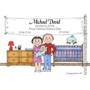  Personalized Mouse Pad   2 Parents with New Baby Boy or 