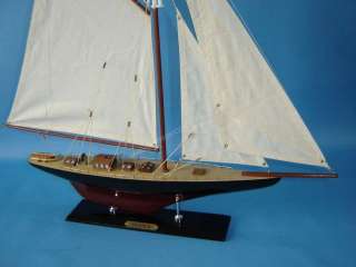 Valkyrie 25 Model Ship Sailboat Wooden Nautical Decor  