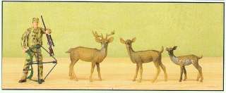 DEER HUNTING ACTION SET of 4 ~ Bow Rifle Hunter ~NEW~  