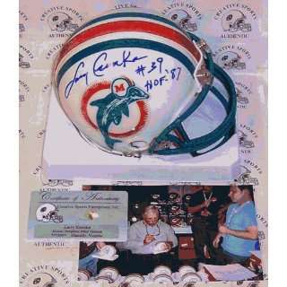  Larry Csonka Autographed Mini Helmet   Riddell w HOF 87 