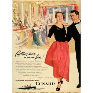  1951 Ad Cunard Cruise Line Steamship Travel Ocean liner 