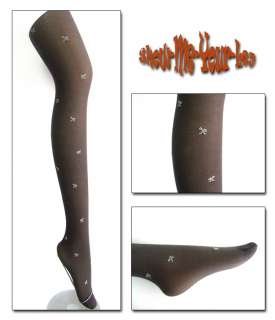 T17 SILVER SPARKLY GRAY WHITE BOW TIGHTS /HOSIERY  