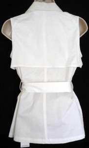   Womans MICHAEL KORS White Sleeveless Jacket/Vest XS M ($120)  