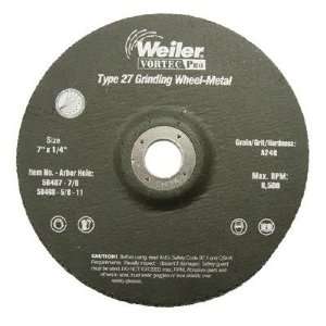 Weiler   Vortec Pro Type 27 Grinding Wheels 7 X 1/4 A24R 