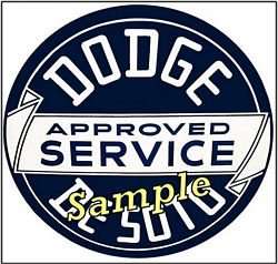 Dodge   DeSoto Service Stickers Vinyl Decal Sign  