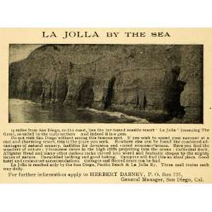 1898 Ad Herbert Dabney La Jolla Geology San Diego CA.   Original Print 
