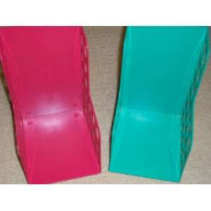    Green and Pink Magazine and Book Racks/Ends 