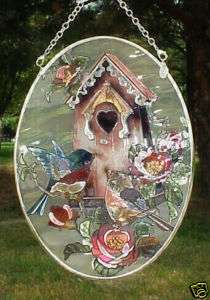 Bluebird Chalet AMIA (tm)7 Hanging Suncatcher AM 8107  