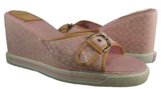 198 Coach Adele Mini Women Wedge Shoes Size US 11 Pink  