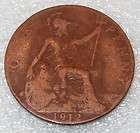 1912 U.K.GREAT BRITAIN 1 PENNY one large Cent COIN